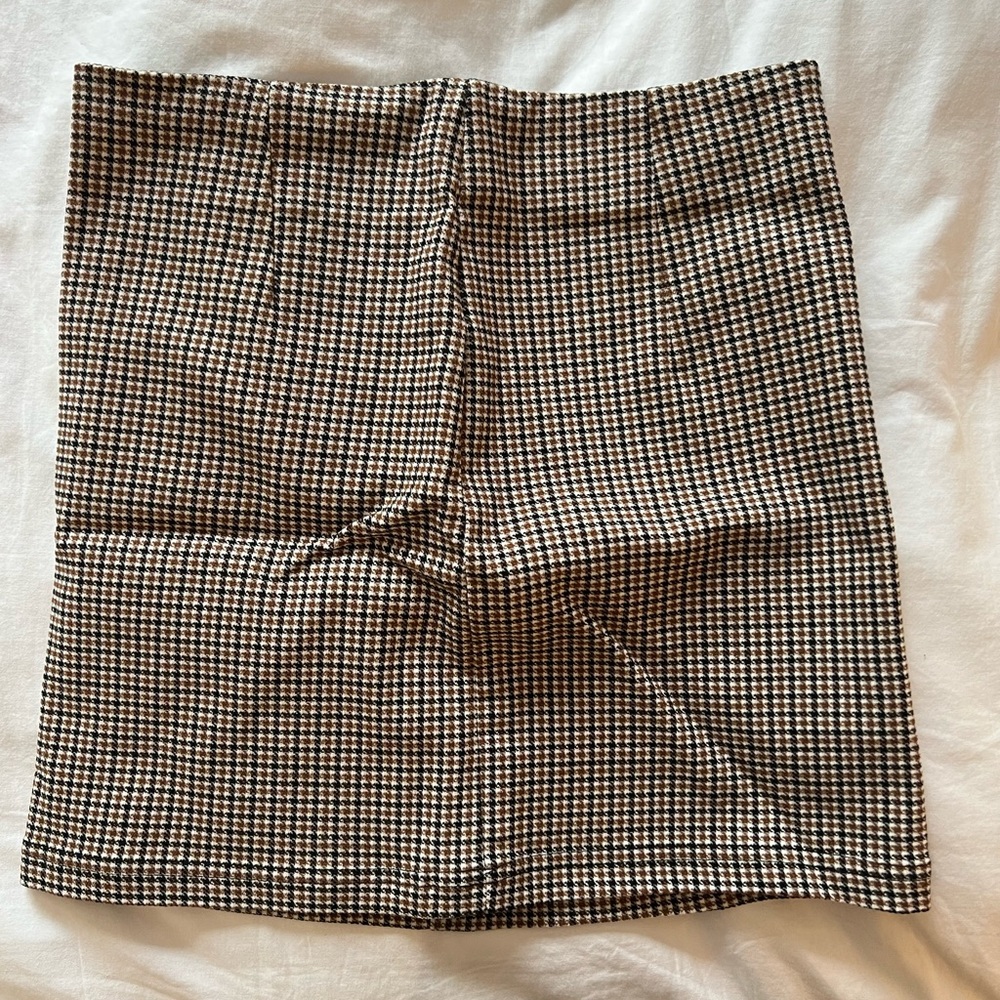 Plaid mini skirt